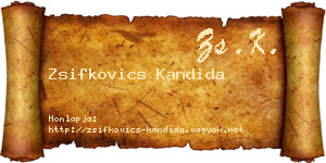 Zsifkovics Kandida névjegykártya